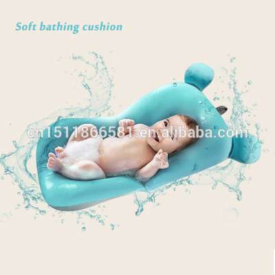 Infant Newborn Bath Tub Pillow Pad Lounger Air Cushion Floating Soft Seat Bathtub Support Baby Bath Pillow