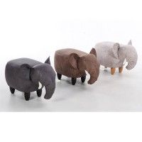 Modern design genuine leather animal storage ottoman / stool for kids and children