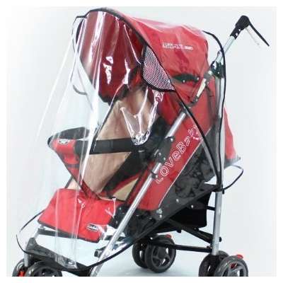 Baby Stroller Raincover Baby Pushchair Buggy Carrier Transparent Rain Cover